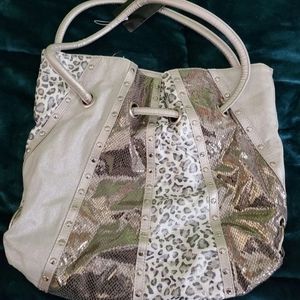 Silver Cheetah Tote